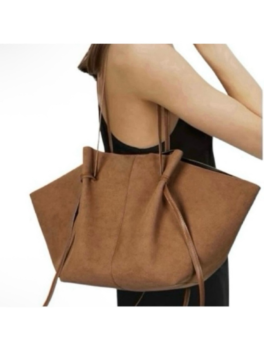 🆕- Trending Hobo Brown Vegan
Suede Large Slouchy Tote